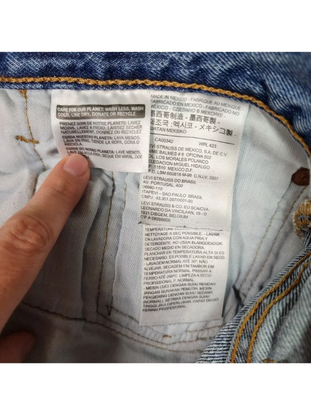 Levi's Men's 501 Original Fit Straight Leg Blue Jeans Button Fly Workwear 34/31